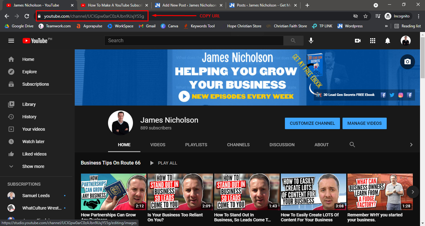 James Nicholson YouTube Channel